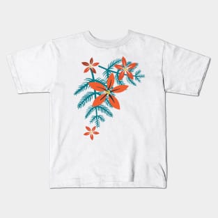 Pine & Poinsettia Kids T-Shirt